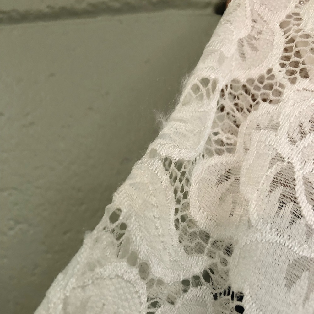 BHLDN jive top lace crop short sleeve floral bridal wedding formal - Picture 3 of 4